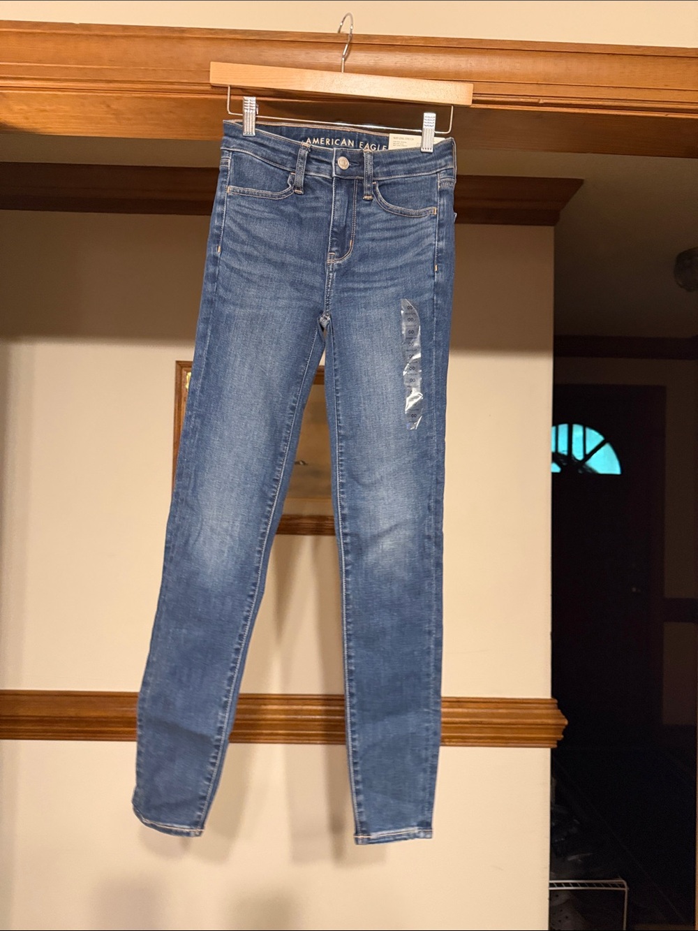 American Eagle Outfitters Medium Blue High-Rise Skinny Jeans